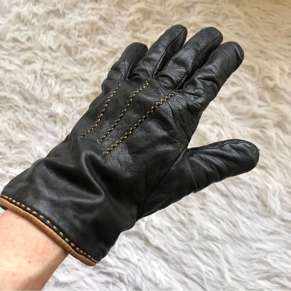 Cashmere Lined Coach Leather Gloves